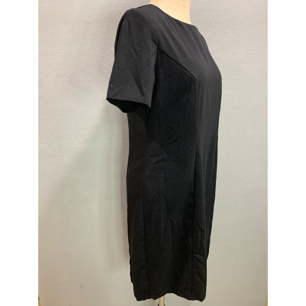 Size 6P 220 Hickory Petite Vintage Black Sheath Dress Shoulder Pads Short Sleeve - Picture 6 of 8